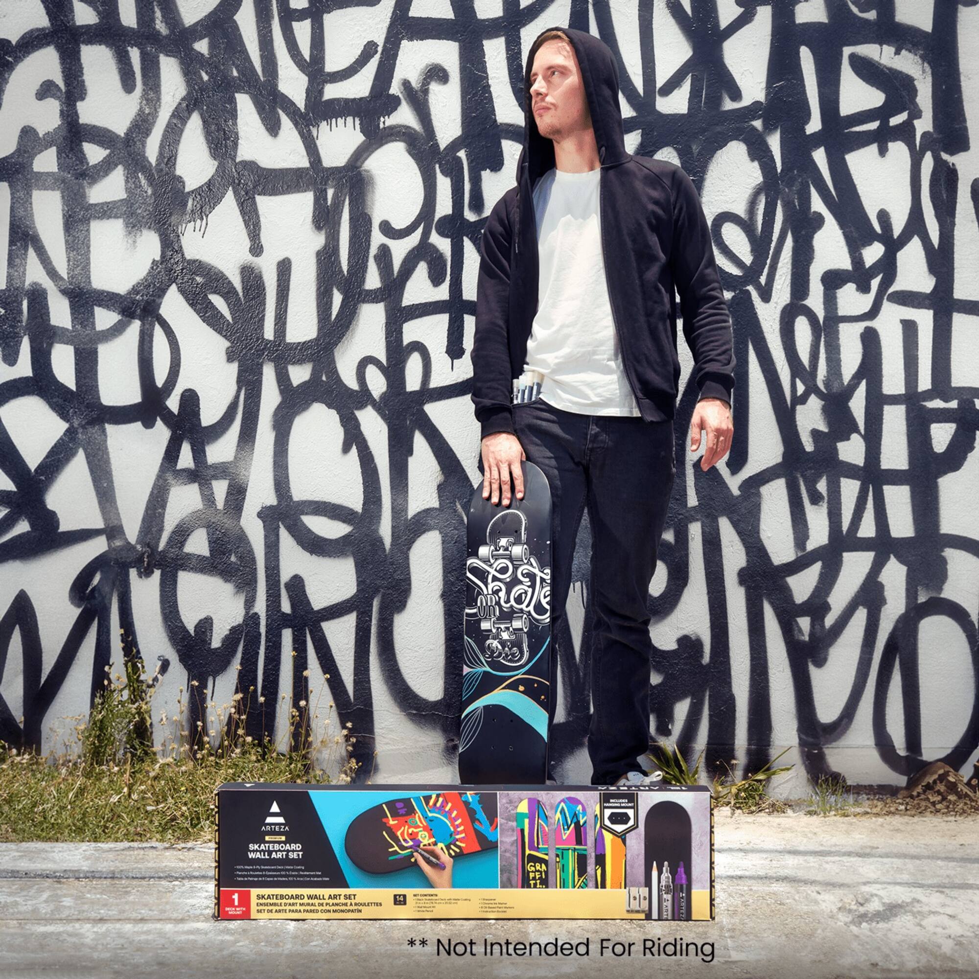 Arteza® 14 Piece Skateboard Wall Art Kit